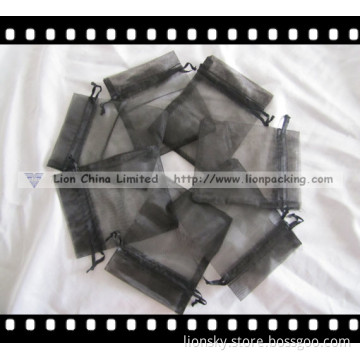 Black Gift Jewelry Cosmetic Organza Bag